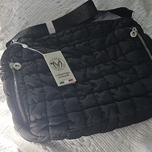 Valentino Black Quilted Messenger Bag